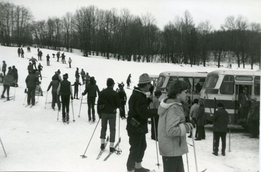 Slēpotāji Gaiziņkalnā 1978.g. Foto: K.Pūka